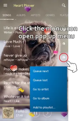 Heart Music Player android App screenshot 4